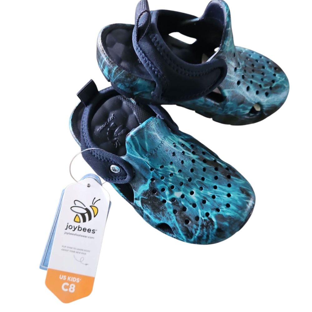 Joybees Size 8 New Toddler Blue Black‎ Water Shoes